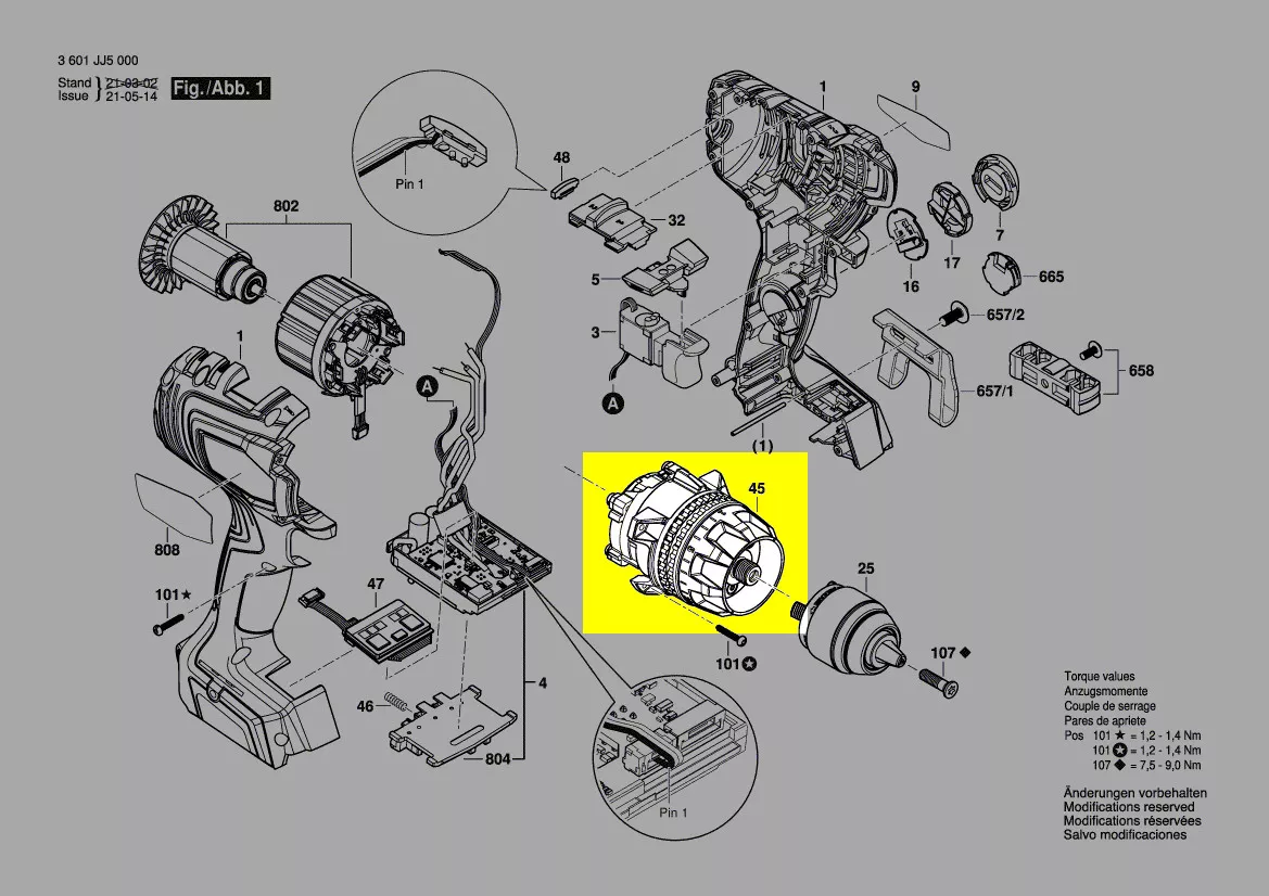 Boîte d\'engrenage planetaire réf. 1 600 A01 26S Bosch